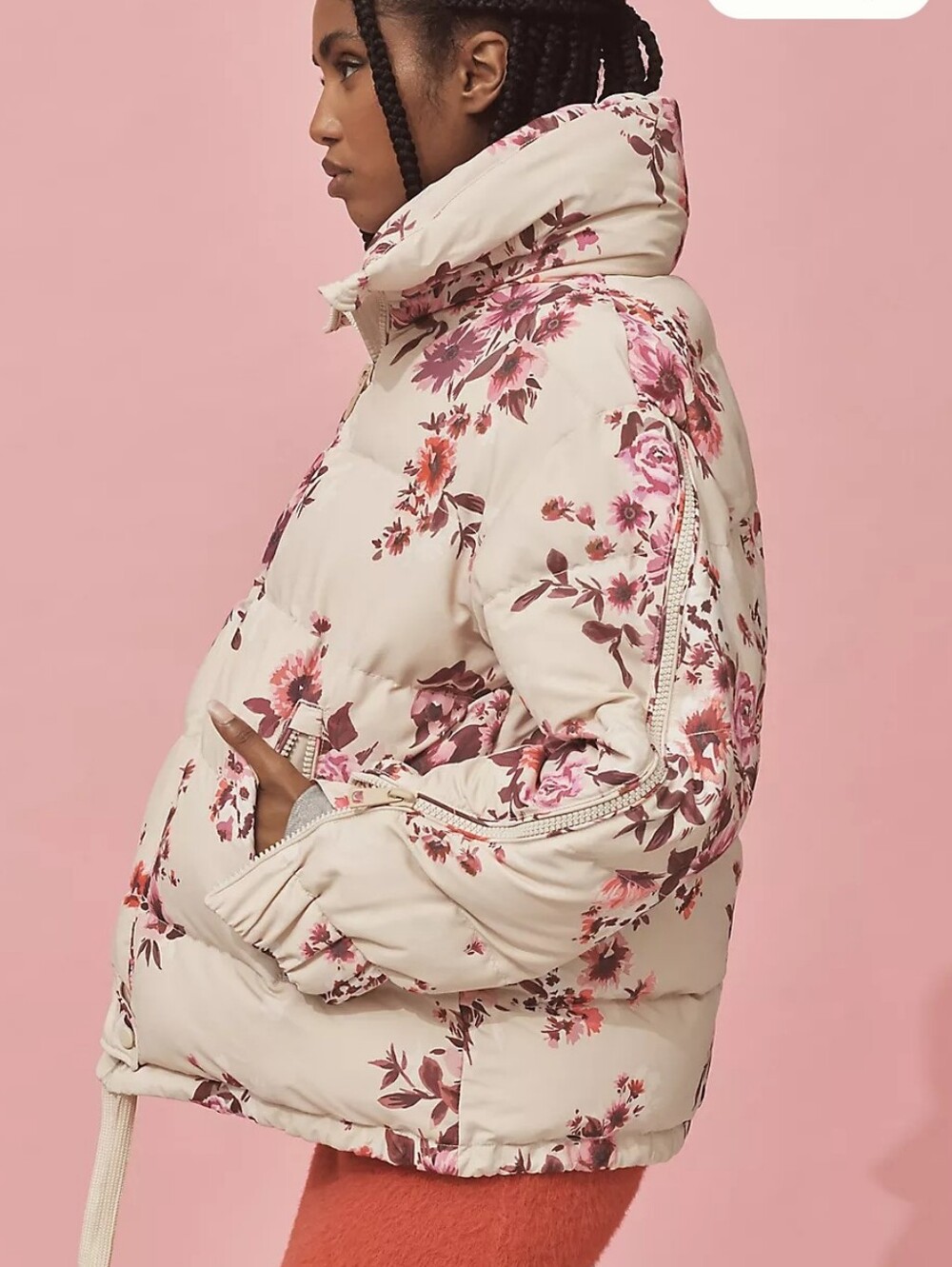 NWOT ANTHROPOLOGIE OOF WEAR FLORAL PUFFER COAT Xsmall - Picture 2 of 9